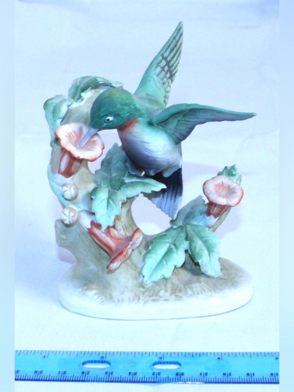 Vintage LEFTON Hand-painted Porcelain Hummingbird Figurine Model KW465
